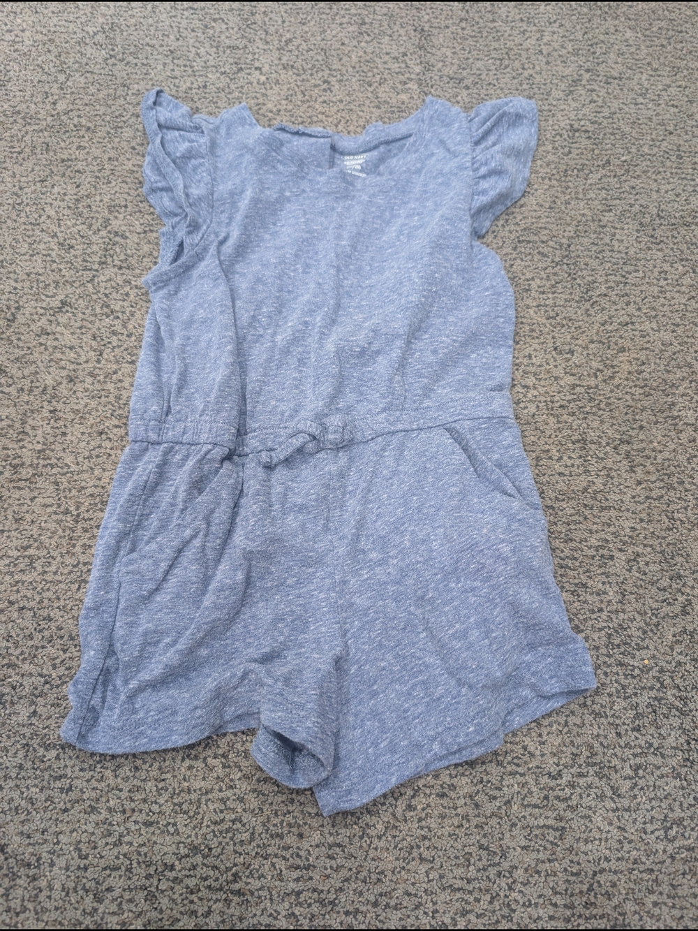 Old Navy Heather Blue Flutter-Sleeve Romper